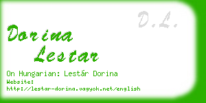 dorina lestar business card